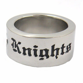 Knights Templar Ring - Stainless Steel With Cross - Bricks Masons
