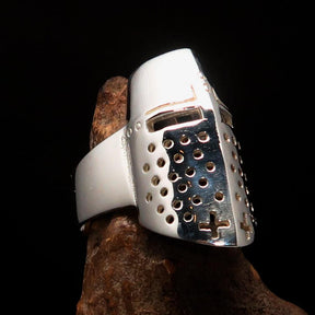 Knights Templar Ring - Sterling Silver Knight Helmet