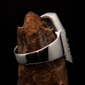 Knights Templar Ring - Sterling Silver Knight Helmet