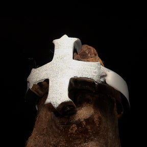 Knights Templar Ring - Templar Cross Sterling Silver - Bricks Masons