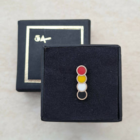 Masonic Lapel Pin - Nigredo Albedo Citrinitas Rubedo - Bricks Masons