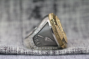 Master Mason Blue Lodge Ring - Sterling Silver 18k Yellow Gold Plated Face