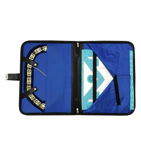 Master Mason Blue Lodge Apron Case - Black Imitation Leather MM, WM, Provincial - Bricks Masons