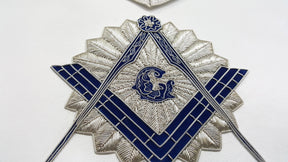 Master Mason Blue Lodge Apron - Royal Blue Velvet - Bricks Masons