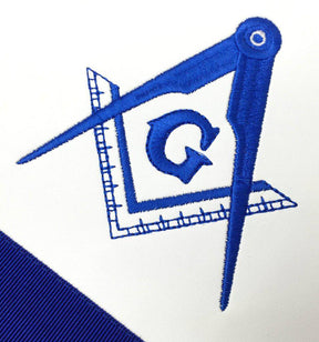 Master Mason Blue Lodge Apron - White & Blue with Different Materials - Bricks Masons