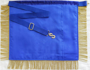 Master Mason Blue Lodge Apron - White & Navy Blue - Bricks Masons