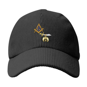 Master Mason Blue Lodge Baseball Cap - Shriners Adjustable Plain Cap - Bricks Masons