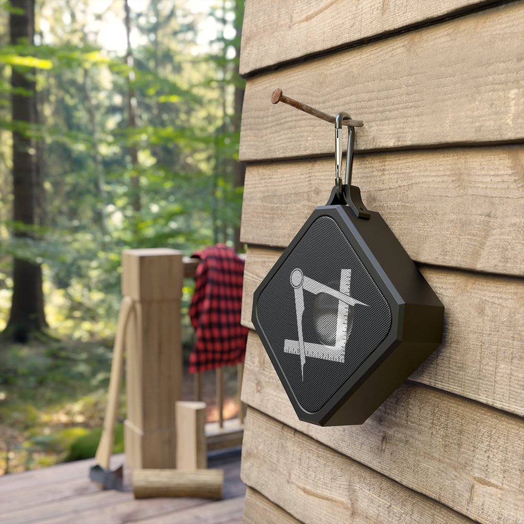 Master Mason Blue Lodge Bluetooth Speaker - Black with Square & Compass - Bricks Masons