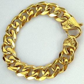 Master Mason Blue Lodge Bracelet - Cuban Link Plated Black/Gold/Silver - Bricks Masons