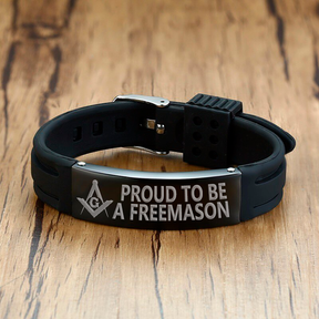 Master Mason Blue Lodge Bracelet - Stainless Steel - Bricks Masons