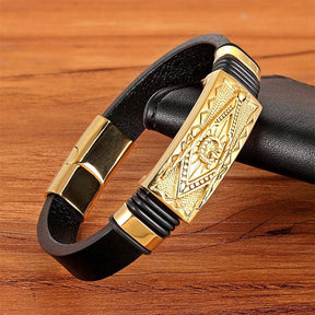 Master Mason Blue Lodge Bracelet - Superior Square & Compass - Bricks Masons