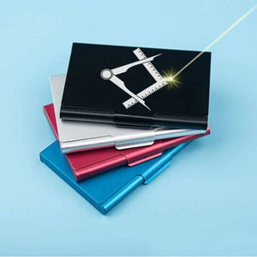 Master Mason Blue Lodge Business Card Holder - Various Colors - Bricks Masons