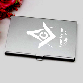 Master Mason Blue Lodge Business Card Holder - Various Colors - Bricks Masons