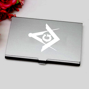 Master Mason Blue Lodge Business Card Holder - Various Colors - Bricks Masons