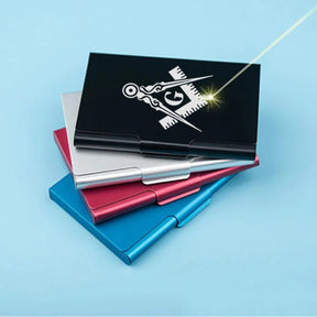 Master Mason Blue Lodge Business Card Holder - Various Colors - Bricks Masons