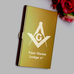 Master Mason Blue Lodge Business Card Holder - Various Colors - Bricks Masons