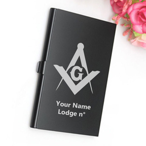 Master Mason Blue Lodge Business Card Holder - Various Colors - Bricks Masons