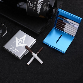 Master Mason Blue Lodge Cigarette Case - Various Colors - Bricks Masons