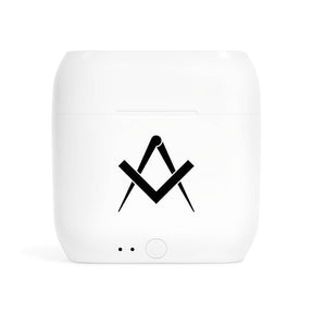 Master Mason Blue Lodge Earbud - Square & Compass - Bricks Masons
