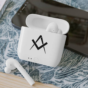 Master Mason Blue Lodge Earbud - Square & Compass - Bricks Masons