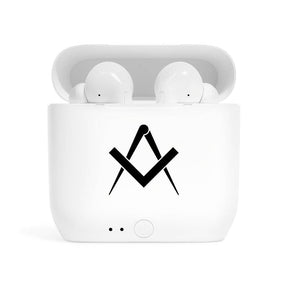 Master Mason Blue Lodge Earbud - Square & Compass - Bricks Masons