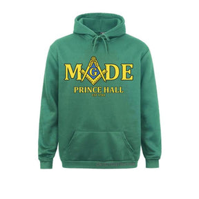 Master Mason Blue Lodge Hoodie - Made Mason Prince Hall Square and Compass G [Multiple Colors] - Bricks Masons