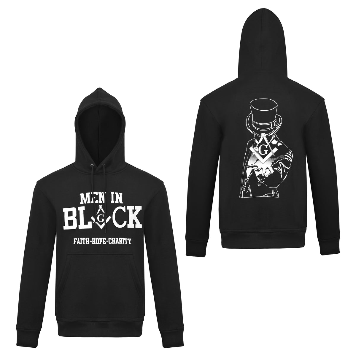 Master Mason Blue Lodge Hoodie - Polar Fleece Square & Compass With G - Bricks Masons