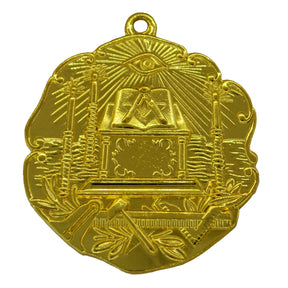 Master Mason Blue Lodge Lapel Pin - Bronze And Gold Plated Lodge Dual-Purpose Pendant - Bricks Masons