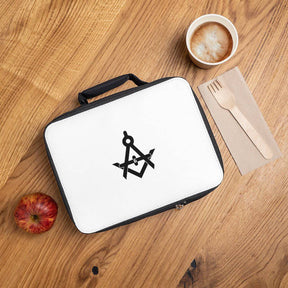 Master Mason Blue Lodge Lunch Bag - Black Base with Square & Compass G - Bricks Masons