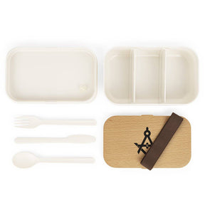 Master Mason Blue Lodge Lunch Box - Wooden Lid with Square & Compass G - Bricks Masons