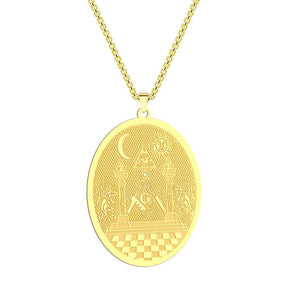 Master Mason Blue Lodge Necklace - Boaz And Jachin Pillars - Bricks Masons