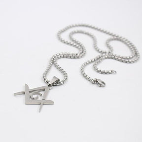Master Mason Blue Lodge Necklace - Stainless Steel Gold, Silver, Black - Bricks Masons
