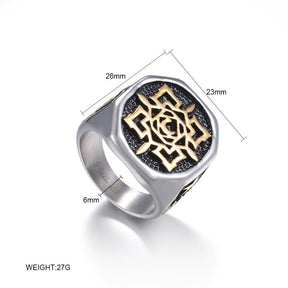 Master Mason Blue Lodge Ring - 7mm Titanium Steel - Bricks Masons