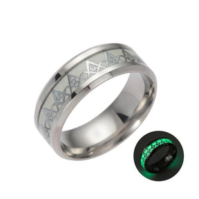 Master Mason Blue Lodge Ring - Lumineux Let There Be Light - Bricks Masons