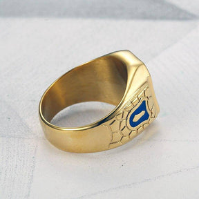 Master Mason Blue Lodge Ring - Square & Compass G (Blue) - Bricks Masons