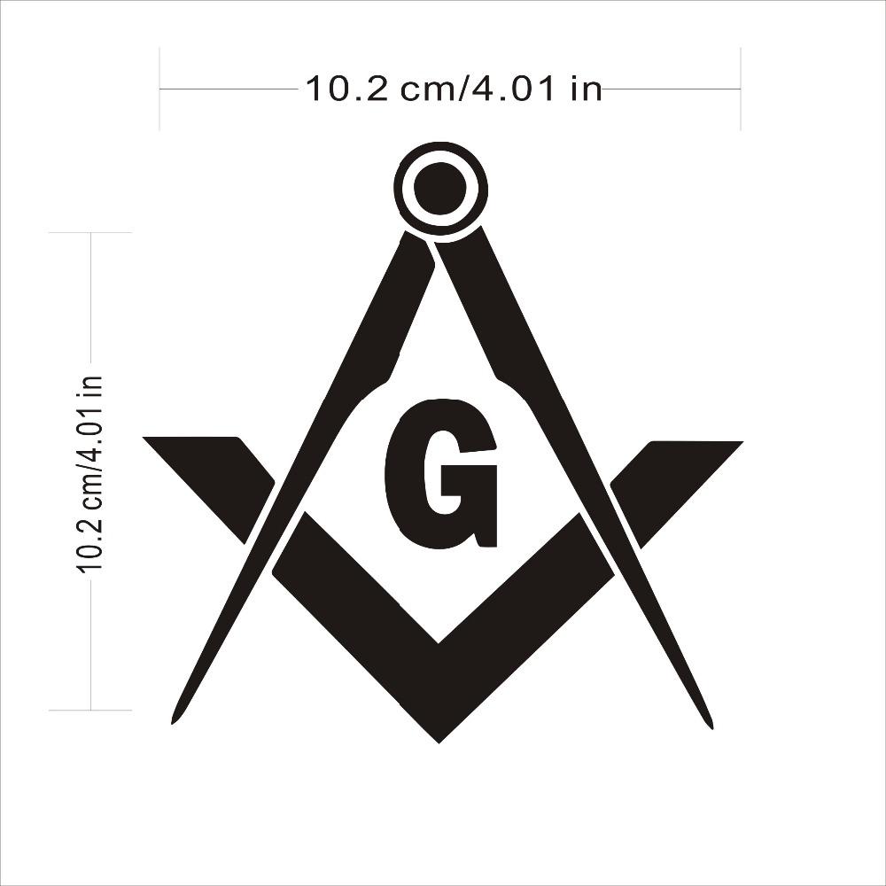 Master Mason Blue Lodge Sticker Decal - Square Compass Car - Bricks Masons