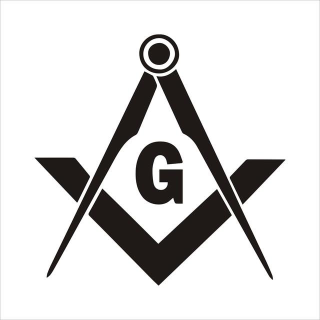 Master Mason Blue Lodge Sticker Decal - Square Compass Car - Bricks Masons