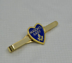 Master Mason Blue Lodge Tie Bar - MASON'S LADY Square and Compass G - Bricks Masons