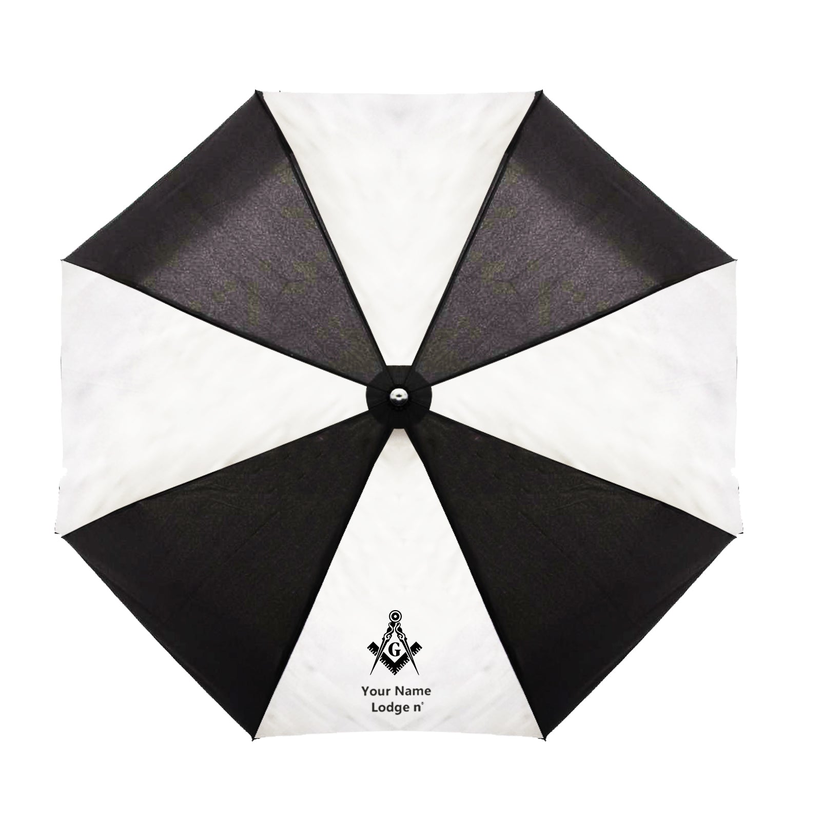 Master Mason Blue Lodge Umbrella - Three Folding Windproof - Bricks Masons