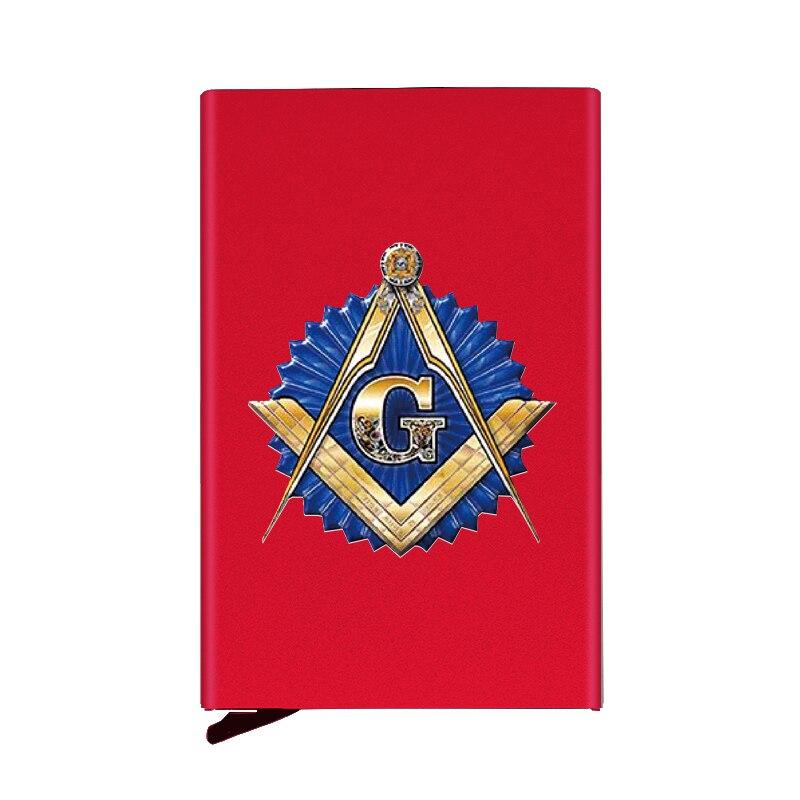 Master Mason Blue Lodge Wallet - Automatic Pop-up Credit Card - Bricks Masons