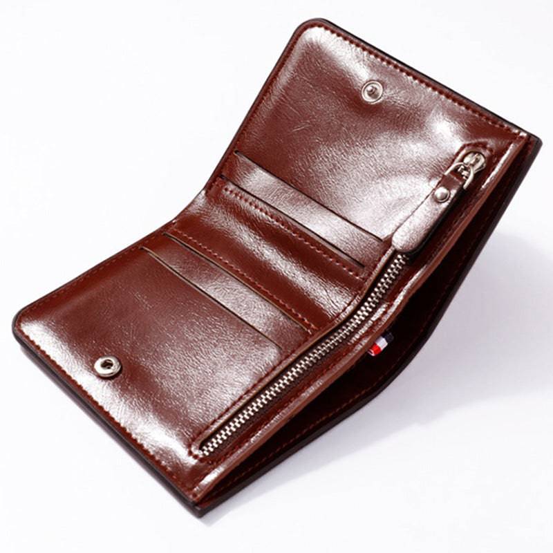 Master Mason Blue Lodge Wallet - Genuine Leather Passport & Credit Card Holder (Black/Coffee) - Bricks Masons