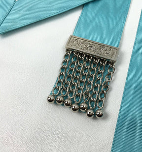 Master Mason Craft English Regulation Regalia Set - MM Apron, Officer Collar and Glove - Bricks Masons