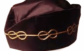 Memphis Misraim Crown Cap - Black Handmade Embroidery - Bricks Masons