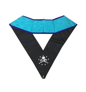 Officers Memphis Misraim French Regulation Officer Collar Set - Machine Embroidery - Bricks Masons