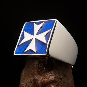 Order of Malta Ring - Blue Cross Sterling Silver
