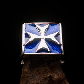 Order of Malta Ring - Blue Cross Sterling Silver