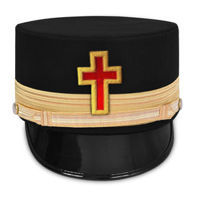 Past Commander Knights Templar Fatigue Cap - Gold Metal