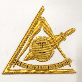 Past Illustrious Master Council Apron - Purple with Fringe Tassels - Bricks Masons