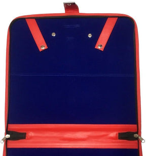 Past Master Blue Lodge Apron Case - Red Leather Different Sizes MM, WM, Provincial - Bricks Masons