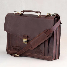 Past Master Blue Lodge California Regulation Briefcase - Various Sizes - Bricks Masons